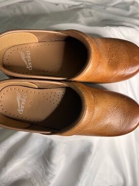 Dansko Cognac Leather Clogs